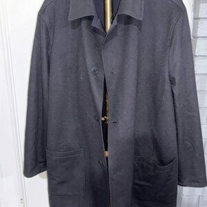 ERMENEGILDO ZEGNA REVERSIBLE POLY/WOOL/CASHMERE CAR COAT XXXL 56 ITALY